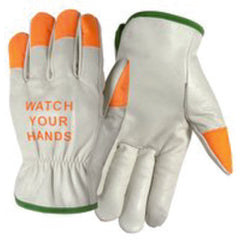 Size XL Leather Driver W/Org Fingers Y0145XL - Apex Tool & Supply