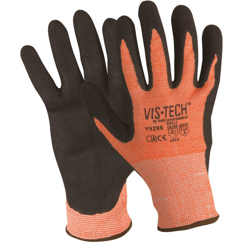 FLEXTECH Size XXL Hi-Vis ANSI 4 Nitrile Palm Glove Y9296XXL - Apex Tool & Supply