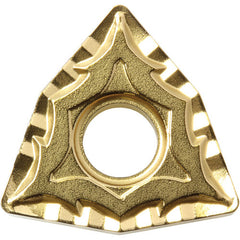 WNMG 431 CQ CA5515, 1/64″ Corner Radius, 3/16″ Thick, 1/2″ Inscribed Circle, TiCnulll2O3/TiN, Trigon, Turning Indexable Insert - Exact Industrial Supply