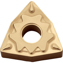 WNMG 332 HQ PV90, 1/32″ Corner Radius, 3/16″ Thick, 3/8″ Inscribed Circle, TiN, 80 Degree Trigon, Turning Indexable Insert