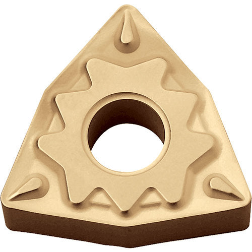 WNMG 433 HQ CA5515, 3/64″ Corner Radius, 3/16″ Thick, 1/2″ Inscribed Circle, TiCnulll2O3/TiN, Trigon, Turning Indexable Insert - Exact Industrial Supply