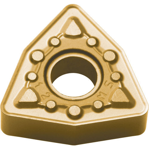 WNMG 431 MS CA6515, 1/64″ Corner Radius, 3/16″ Thick, 1/2″ Inscribed Circle, TiCnulll2O3/TiN, Trigon, Turning Indexable Insert - Exact Industrial Supply
