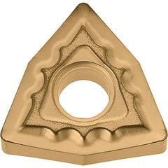 WNMG 431 TK CA6515, 1/64″ Corner Radius, 3/16″ Thick, 1/2″ Inscribed Circle, TiCnulll2O3/TiN, Trigon, Turning Indexable Insert - Exact Industrial Supply