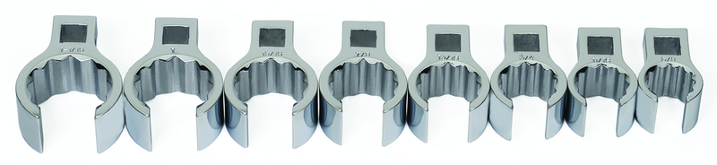 8 Piece - 3/8" Dr SAE Crowfoot Flare Nut Wrench Set - Apex Tool & Supply