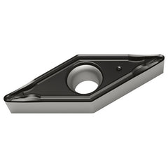 VCMT 331 Single-sided|T WPP10S, 1/64″ Corner Radius, 3/16″ Thick, 3/8″ Inscribed Circle, 35° Diamond, Turning Indexable Insert - Apex Tool & Supply