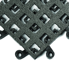 ErgoDeck Heavy Duty Open w/ GritShieldÂ Egronomic TilesÂ 18" x 18" x 7/8" Thick (Black) - Apex Tool & Supply