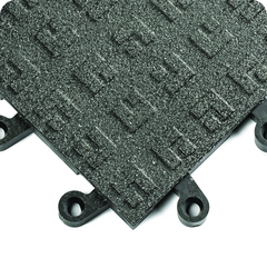 ErgoDeckÂ Heavy Duty Tiles SolidÂ with GritShield 18" x 18" x 7/8" Thick - Black - Apex Tool & Supply