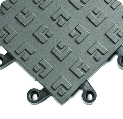 ErgoDeckÂ General Purpose SolidÂ Ergonomic Tiles - 8" x 18" x 7/8" Thick - Charcoal - Apex Tool & Supply