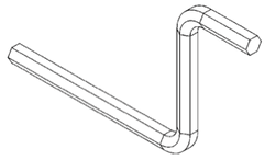 HEX Wrench (3/16) - Snap Jaws - Part #  4CRANK - Apex Tool & Supply