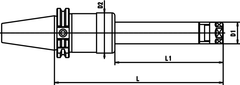 CAT 50 x PG 32 x 4.3 H CAT powRgrip Toolholder - Apex Tool & Supply