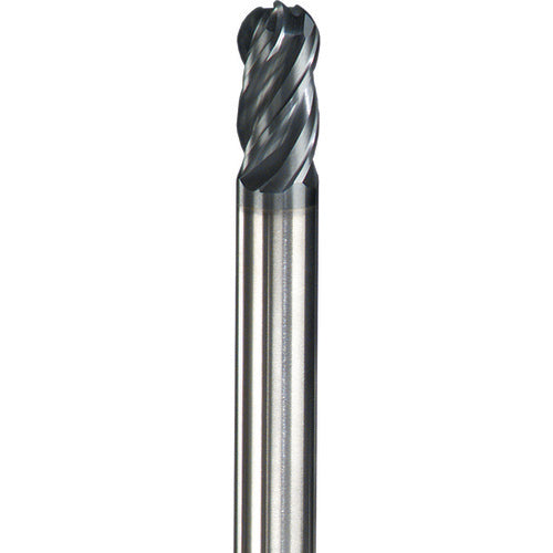 12 mm Dia. × 12 mm Shank × 26 mm DOC × 83 mm OAL, Carbide AlTiN, Spiral , 4 Flute, Ballnose End Mill - Exact Industrial Supply