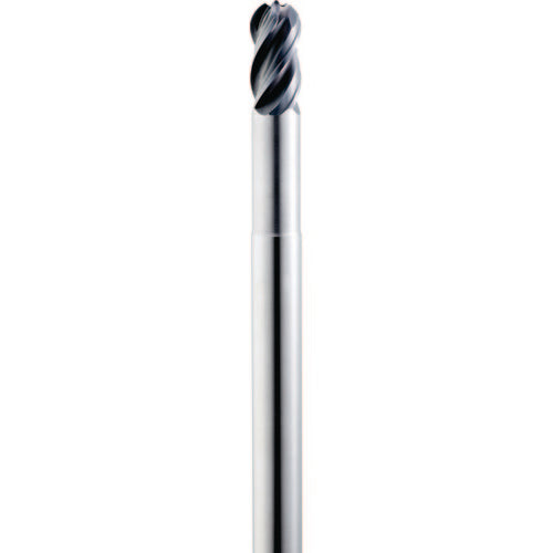 7/16″ Dia. × 7/16″ Shank × 1″ DOC × 6″ OAL, Carbide AlTiN, Spiral , 4 Flute, Ballnose End Mill - Exact Industrial Supply