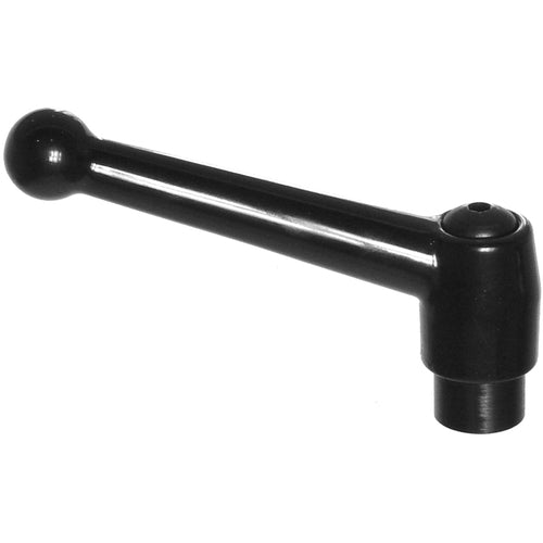 Model 70587, Clamp Lever Size 2 - Zinc Ball Style with Steel Insert, Screw and Spring tapped 5/16″–18 - Apex Tool & Supply