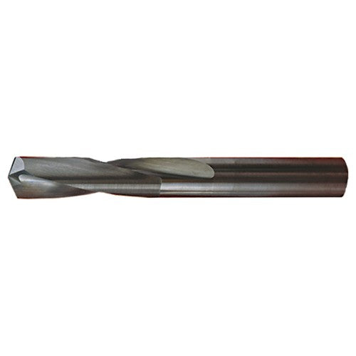 ‎#11 Dia. × 0.191″ Shank × 3/4″ Flute Length × 2-3/16″ OAL, Stub, 118°, Bright, 2xD Flute, Round Solid Carbide Drill - Exact Industrial Supply