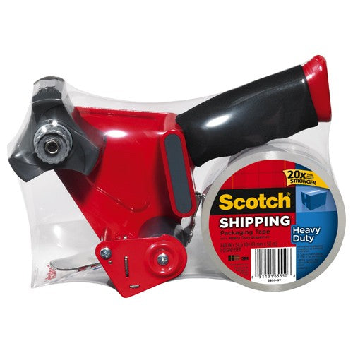 Scotch Heavy Duty Shipping Packaging Tape 3850-ST-SRM 1.88″ × 54.6 yd (48 mm × 50 m) Heavy Duty Dispenser - Apex Tool & Supply