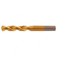 #5 RHS / RHC HSS-CO 8% (M42) 135 Degree Split Point Q-Cobalt Wide Land Parabolic Drill - TiN - Apex Tool & Supply