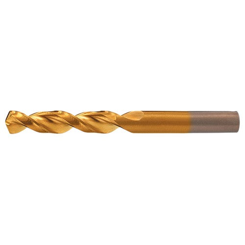 23/64 RHS / RHC HSS-CO 8% (M42) 135 Degree Split Point Q-Cobalt Wide Land Parabolic Drill - TiN - Exact Industrial Supply