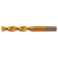 15/64 RHS / RHC HSS-CO 8% (M42) 135 Degree Split Point Q-Cobalt Wide Land Parabolic Drill - TiN - Exact Industrial Supply