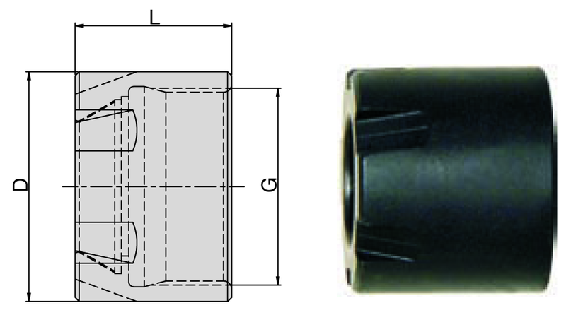 ER16M Top Clamping Nut -Mini - Apex Tool & Supply