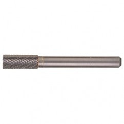 SB-5 Double Cut Solid Carbide Bur-Cylindrical with End Cut - Apex Tool & Supply
