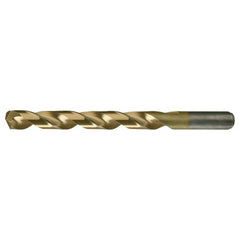 R RHS / RHC HSS-CO 8% (M42) 135 Degree Split Point Heavy Duty Cobalt Drill - TiN - Exact Industrial Supply