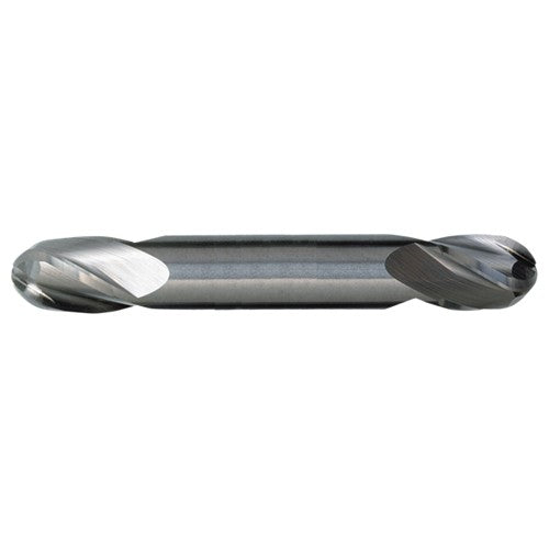 ‎1/16″ Dia. × 1/8″ Shank × 1/8″ DOC × 1-1/2″ OAL, Carbide Bright, Spiral , 4 Flute, CW Helix, Round, Ballnose End Mill