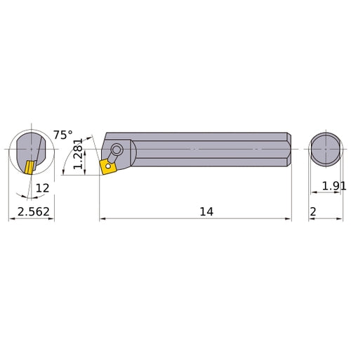 S-MSKNL-326 BORING BAR