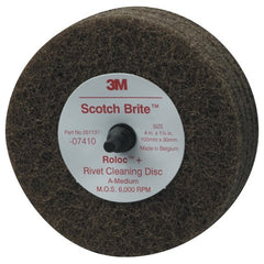 ‎Scotch-Brite Rivet Cleaning Disc 07410 4″ × 1-1/4″ A MED - Apex Tool & Supply