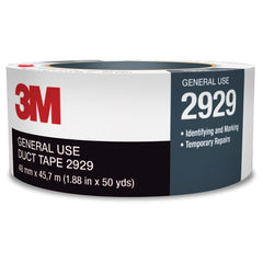 3M General Use Duct Tape 2929 Silver 1.88″ × 50 yd 5.5 mil Individually Wrapped Conveniently Packaged - Apex Tool & Supply