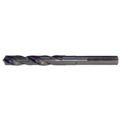 17.50mm RHS / RHC HSS 118 Degree Split Point Silver & Deming Reduced Shank Drill - Steam Oxide - Exact Industrial Supply