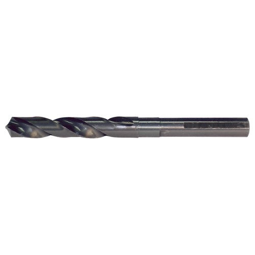 20.00mm RHS / RHC HSS 118 Degree Split Point Silver & Deming Reduced Shank Drill - Steam Oxide - Exact Industrial Supply
