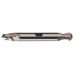 ‎5/32″ Dia. × 3/8″ Shank × 7/16″ DOC × 3-1/8″ OAL, HSS TiN, Spiral , 2 Flute, CW Helix, Weldon, Ballnose End Mill - Exact Industrial Supply