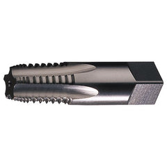 ‎3/8-18 NPTF 4 Flute Taper Pipe HSS Medium Hook Taper Pipe Tap- Bright - Exact Industrial Supply