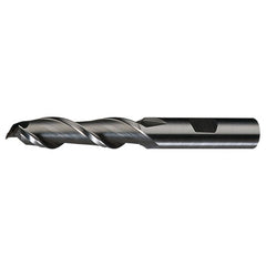 ‎1/4″ × 3/8″ × 1-1/4″ × 3-1/16″ RHS / RHC HSS HSS Single End 2-Flute Center Cutting High Helix Finishing End Mill - TiCN - Exact Industrial Supply