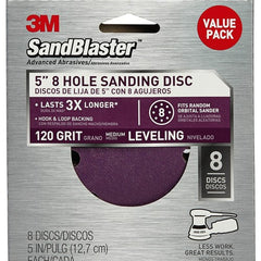 3M SandBlaster Sanding Discs 99623SB-ES 5″ × 8Hole 120 grit - Apex Tool & Supply