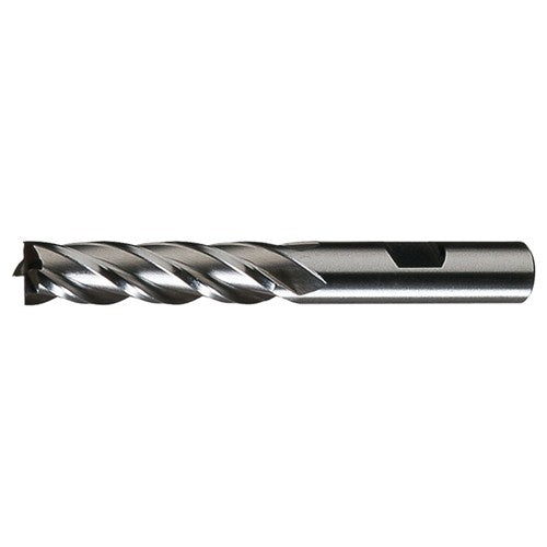 ‎5/8″ × 5/8″ × 1-5/8″ × 3-3/4″ RHS / RHC HSS HSS Single End Mulit Flute Center Cutting Finishing End Mill - TiN - Exact Industrial Supply