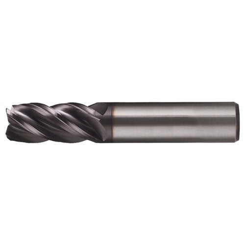 ‎1/2″ × 1/2″ × 1-1/4″ × 3″ RHS / RHC Solid Carbide 4-Flute Variable Index End Mill - TiAlN - Exact Industrial Supply