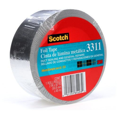 ‎Scotch Foil Tape 3311-50A 2.0″ × 50 yd (50.8 mm × 45 m) - Apex Tool & Supply