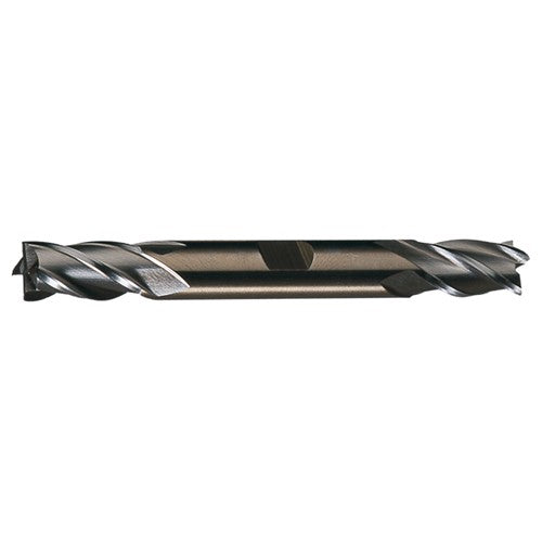 ‎1/8″ × 3/8″ × 3/8″ × 3-1/16″ RHS / RHC HSS-CO 8% (M42) Cobalt Double End 4-Flute Center Cutting Finishing End Mill - TiCN - Exact Industrial Supply