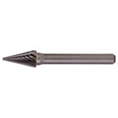 SM-42 Standard Cut Solid Carbide Bur-Pointed Cone Shape - Apex Tool & Supply