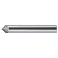 ‎3/8″ × 3/8″ × 2-1/2″ STR / RHC Solid Carbide 2-Flute Single End Chamfer Tool - Bright - Exact Industrial Supply