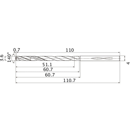 MHS0360L060B CARB DRILL