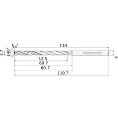 MHS0370L060B CARB DRILL
