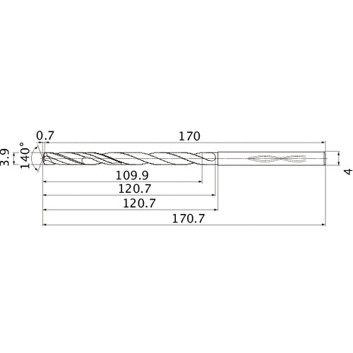 MHS0390L120B CARB DRILL