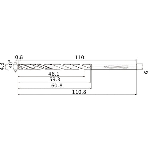 MHS0430L060B CARB DRILL
