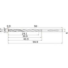 MHS0470L040B CARB DRILL