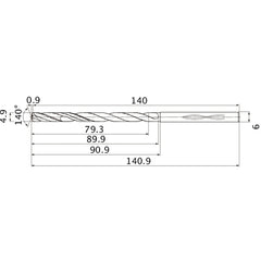 MHS0490L090B CARB DRILL