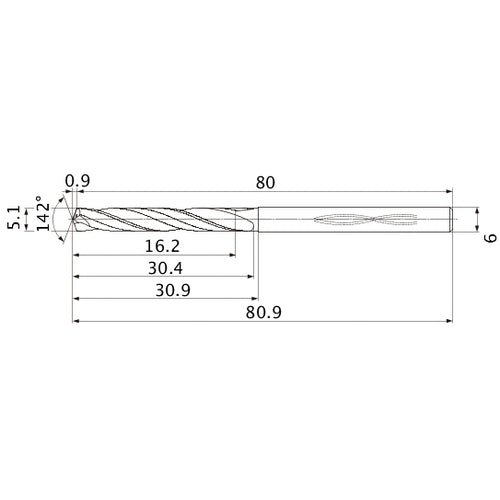MHS0510L030B CARB DRILL