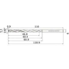 MHS0510L060B CARB DRILL