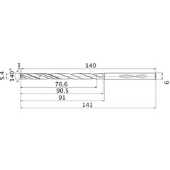 MHS0540L090B CARB DRILL